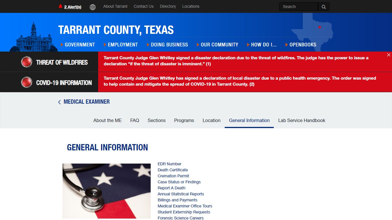 General Information - Tarrant County TX